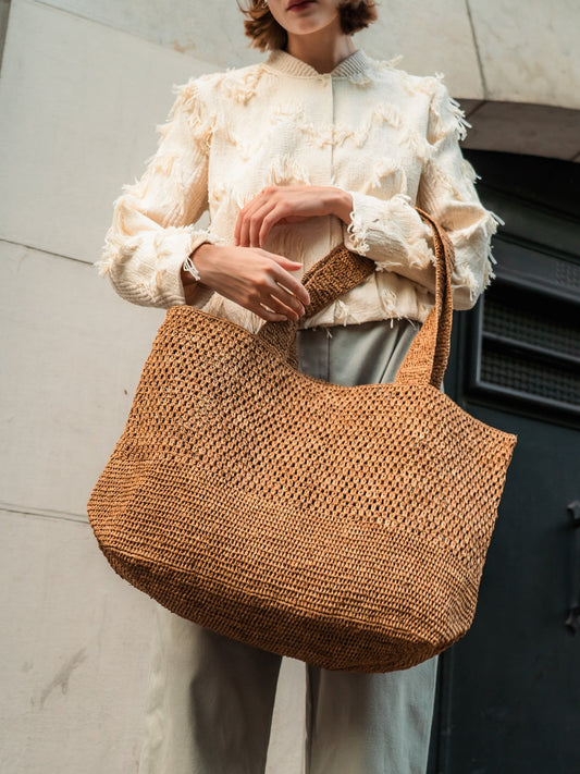 raffiaHASINA - IKIALAtag1HandtascheKorbtasche