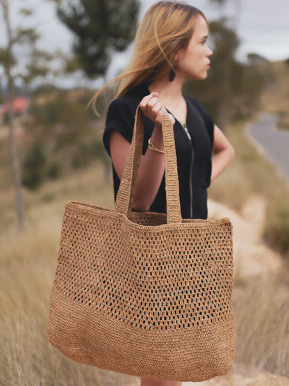 HASINA - Oversized raffia tote