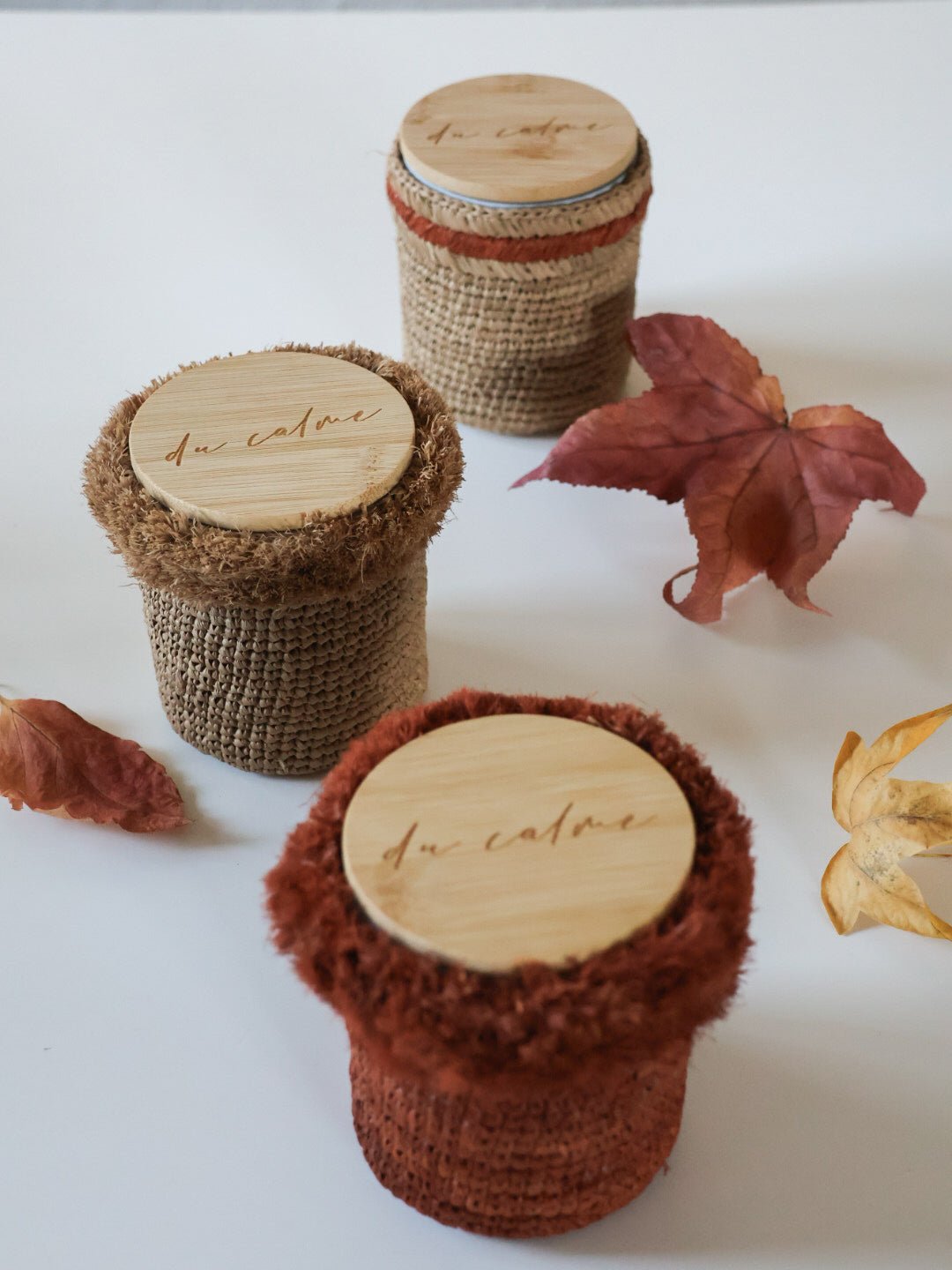 #raffia#Duftkerzen IKIALA x Du Calme - IKIALAtag1#Dekokorbduftkerzen