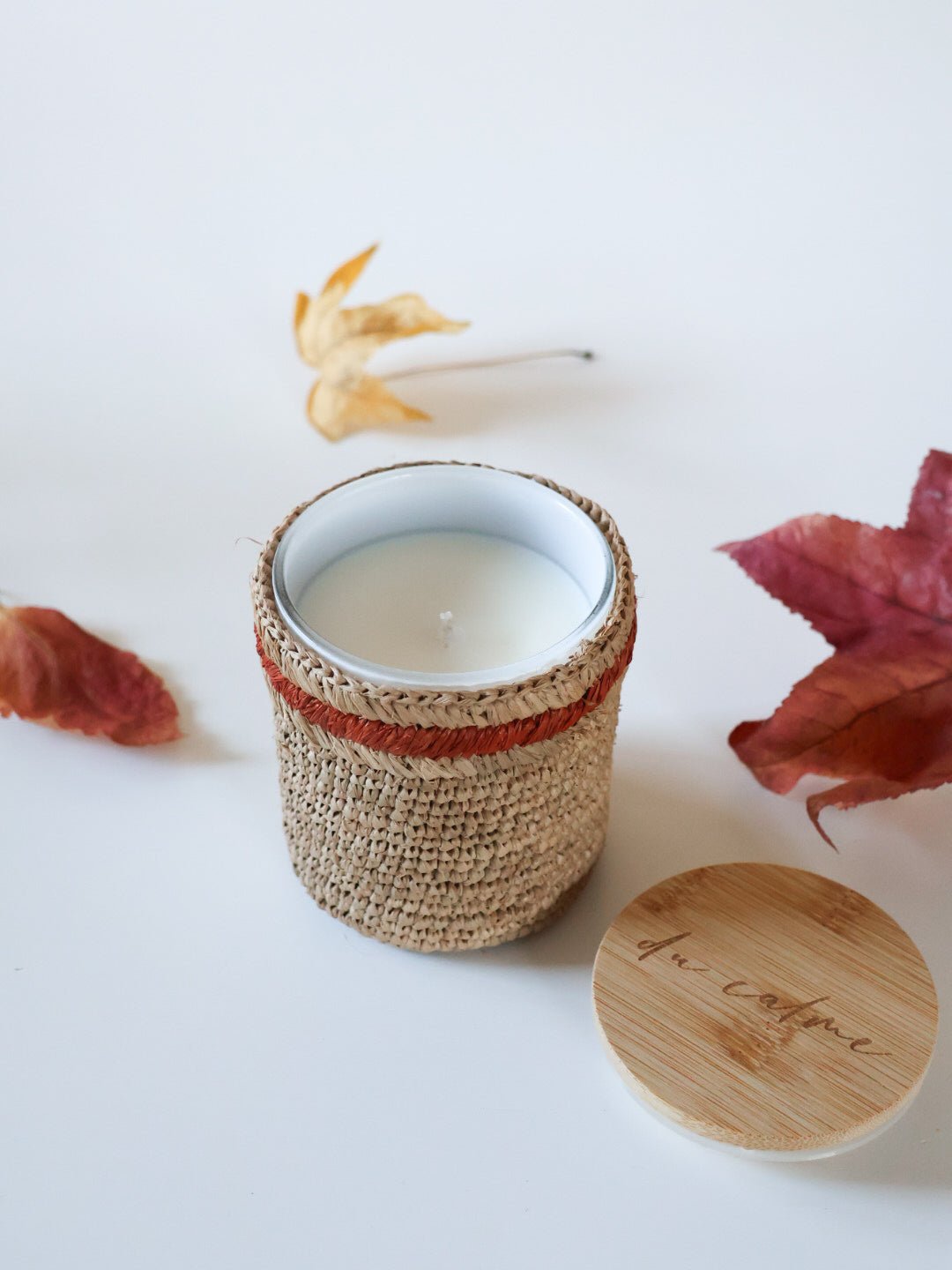 #raffia#Duftkerzen IKIALA x Du Calme - IKIALAtag1#Dekokorbduftkerzen