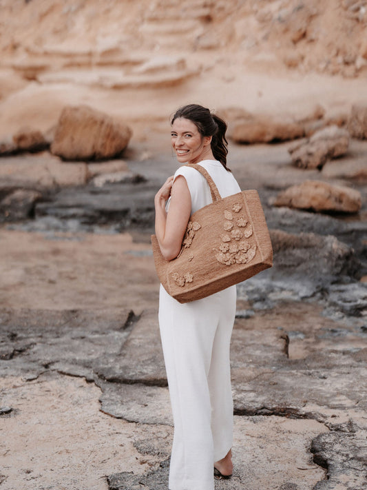 #raffia#FELANA - IKIALAtag1#HandtascheKorbtasche