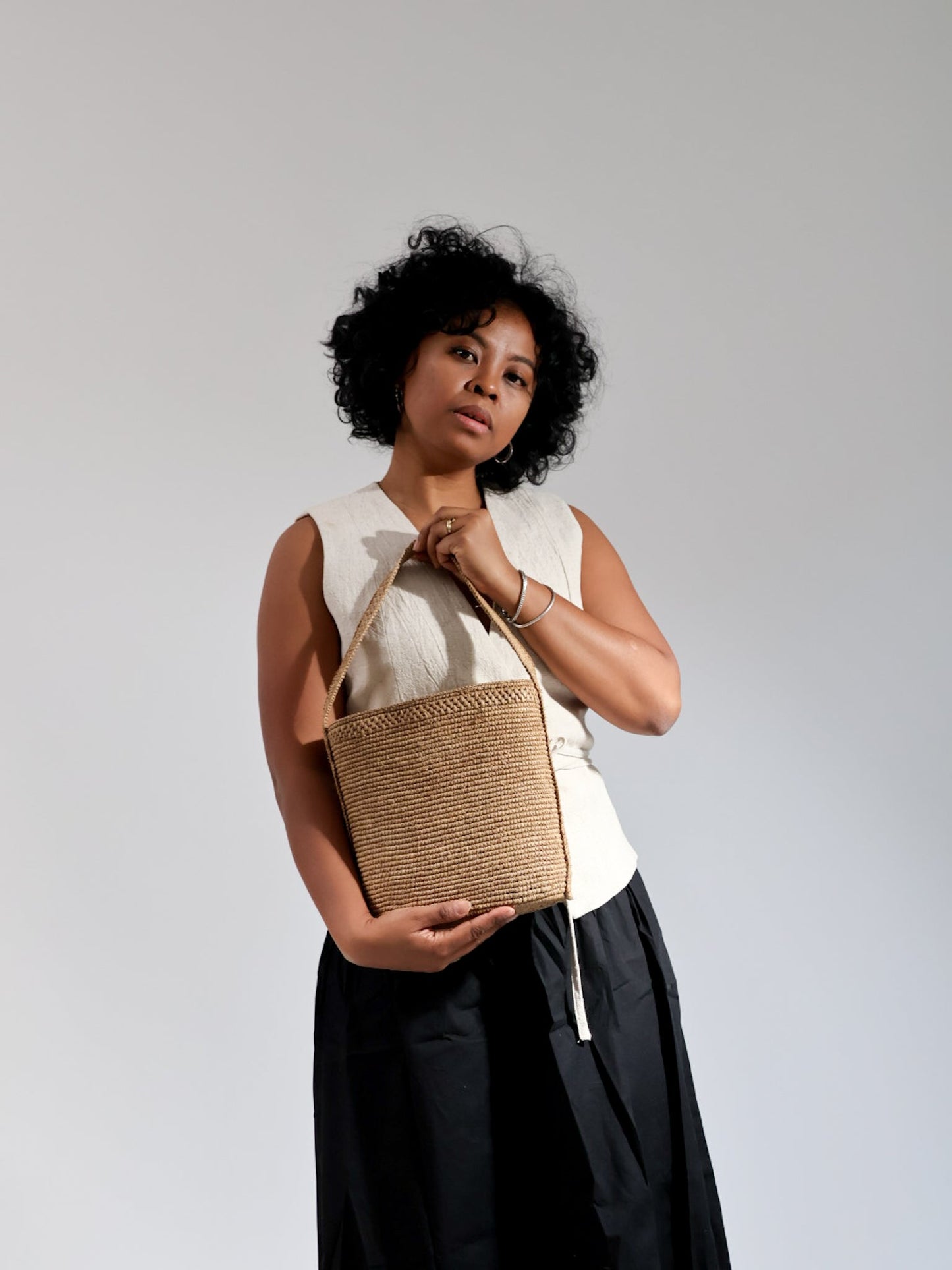 raffiaJANE - Raffia Bucket Bag - IKIALAtag1Handtascheikiala