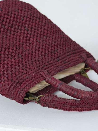 raffiaOLY Mini - Kleine Raffia Tasche als Sommertasche - IKIALAtag1ecofashionHandtasche