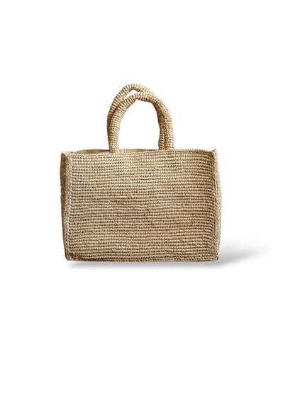raffiaROHY - kleine Raffia Tasche - schlicht und zeitlos